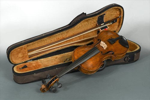 Lot 225 - A 19th century German violin labelled 'Copy Joh. Bapt. Schweitzer Fecit Anno 1850'