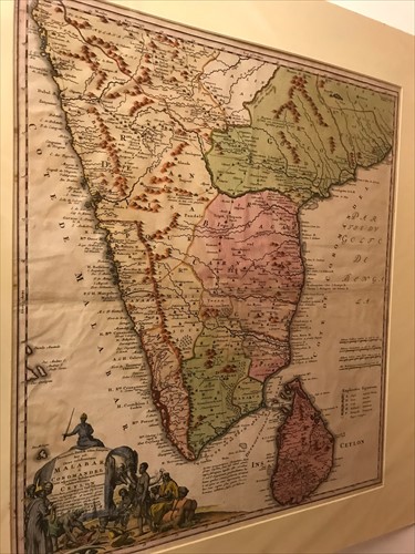 Lot 57 - Map of Southern India and Ceylon by Homann Heirs