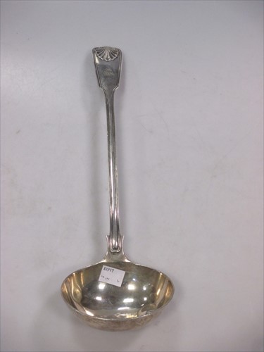 Lot 252 - A Victorian silver soup ladle
