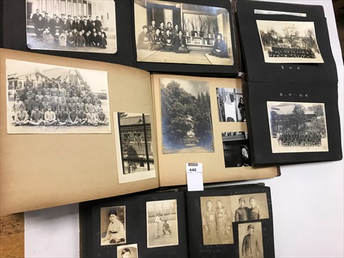 Lot 446 - An album containing original Japanese WW2 black and white photographs