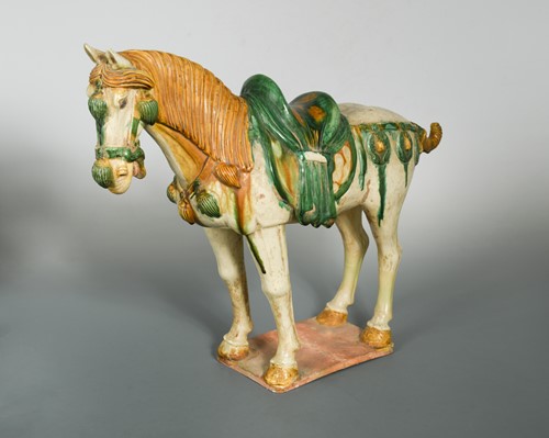 Lot 58 - A Tang Dynasty style pottery standing horse