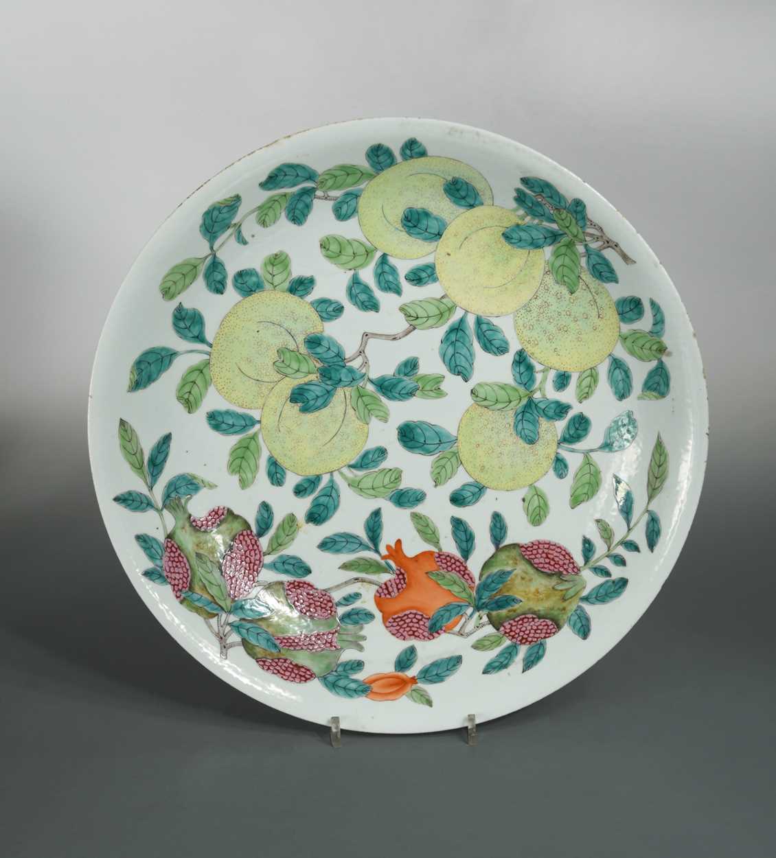 Lot 87 - A Chinese porcelain 'fruits' dish, Republic Period