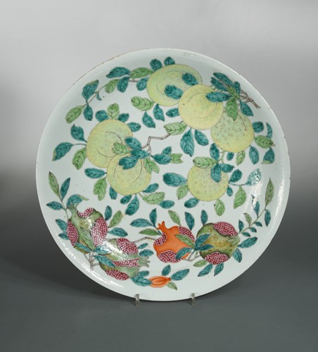 Lot 87 - A Chinese porcelain 'fruits' dish, Republic Period