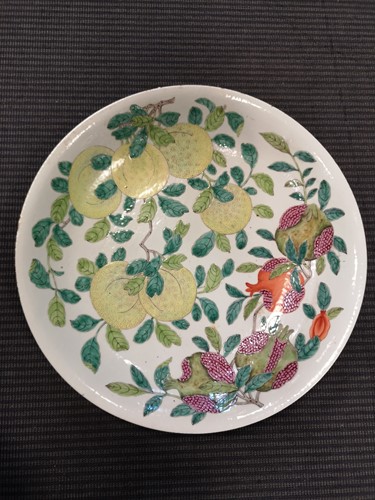 Lot 87 - A Chinese porcelain 'fruits' dish, Republic Period