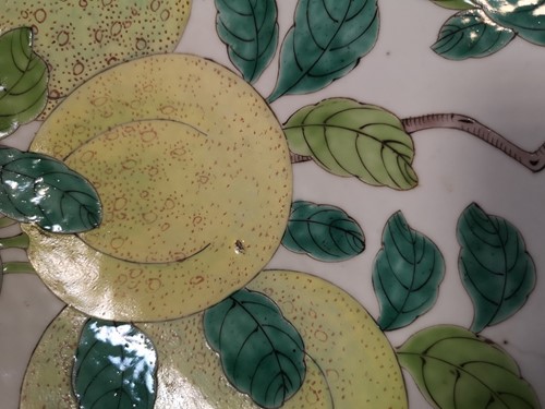 Lot 87 - A Chinese porcelain 'fruits' dish, Republic Period