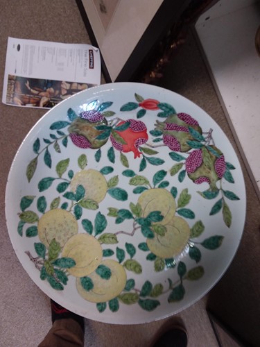 Lot 87 - A Chinese porcelain 'fruits' dish, Republic Period