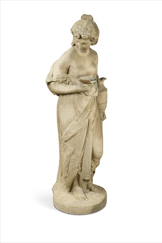 Lot 315 - A late 19th century marble neo-classical female figure