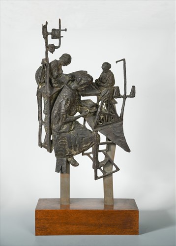 Lot 73 - Ghisha Koenig (British, 1921-1993), Rag Trade VII or The Workroom Dressmakers, bronze