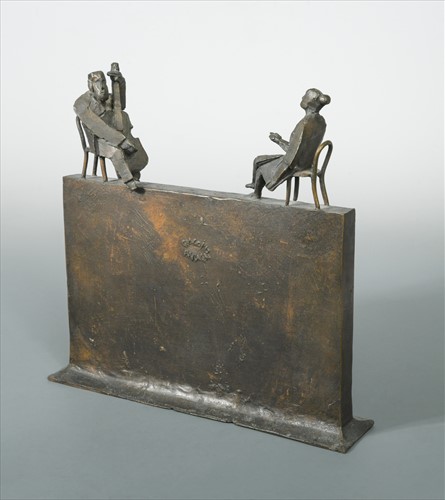Lot 74 - Giacomo Baragli, (Italian, 1934-1989), Serenata, bronze