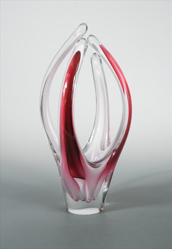 Lot 21 - Paul Kedelv for Flygsfors, a large Coquille glass vase