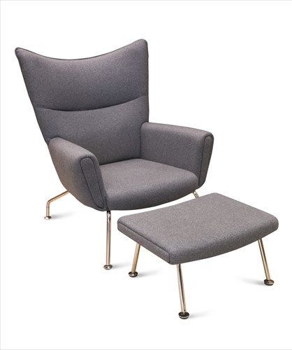Lot 215 - Hans Wegner for Carl Hansen, a CH445 wing chair and footstool