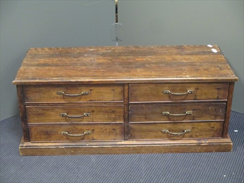 Lot 491 - An oak filing cabinet and small office chest...