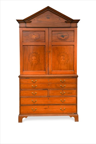 Lot 322 - A George III mahogany estate cabinet