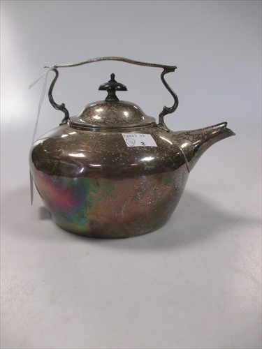 Lot 251 - A silver hot water kettle
