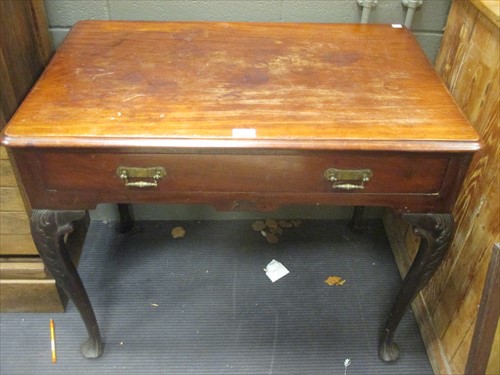 Lot 500 - A late 19th century mahogany sidetable in the...
