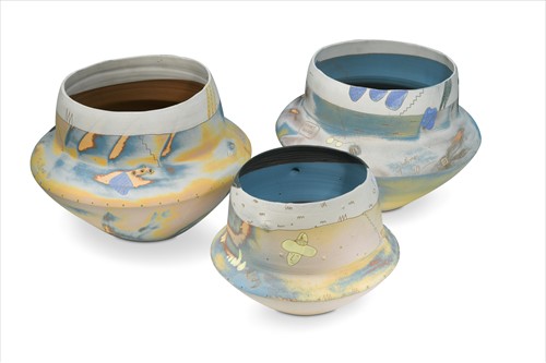Lot 56 - Steve Fullmer (American/New Zealand, born 1946), three large studio pottery vases