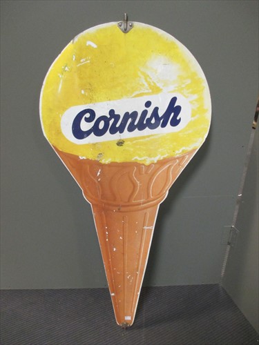 Lot 413 - A Bristol cigarettes enamel sign and an ice cream sign.