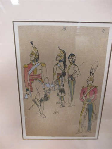 Lot 362 - A set of ten pen and watercolour early 20th...