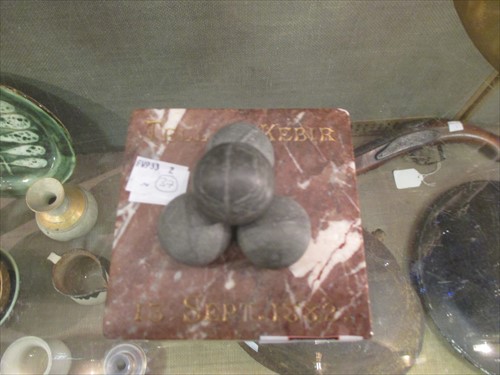 Lot 25 - 4 Lead musket balls from TELL EL KEBIR 13 Sept...