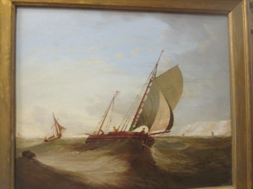 Lot 341 - A 19th century marine oil painting125