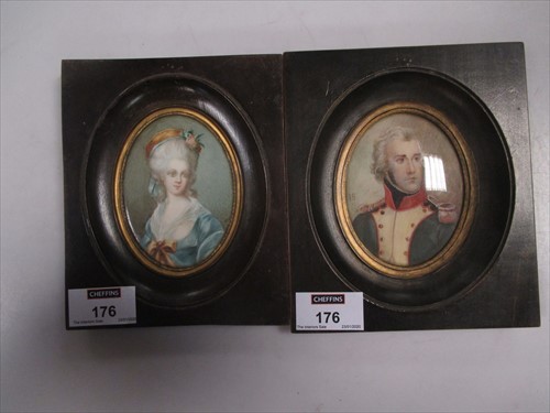 Lot 176 - A 19th century miniature of Lady possibly...