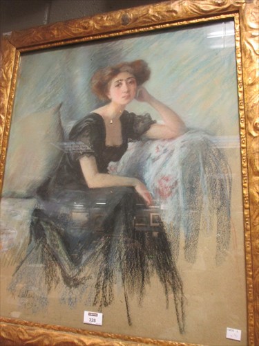 Lot 328 - Ruth Lattes, Portrait of Louise Geraldine...
