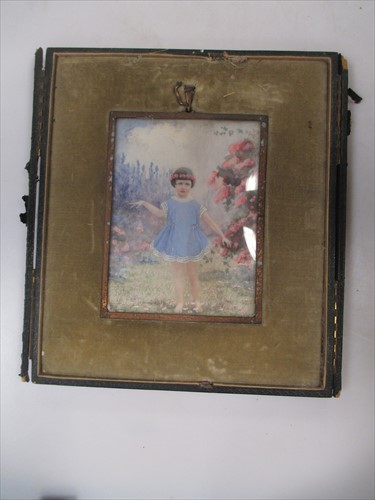 Lot 178 - Sheila Puckle - Miniature of a young lady