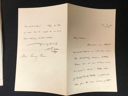 Lot 446 - WELLS (H G) Autograph letter signed