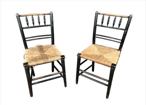Lot 155 - A pair of Sussex side chairs