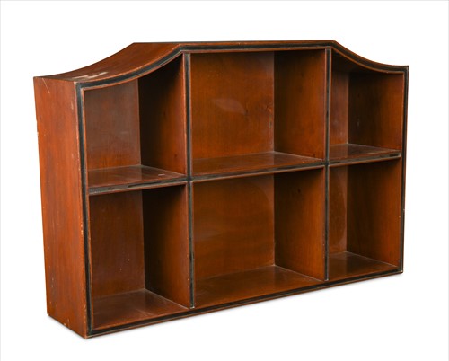 Lot 174 - An unusual Heal's mahogany hanging shelf