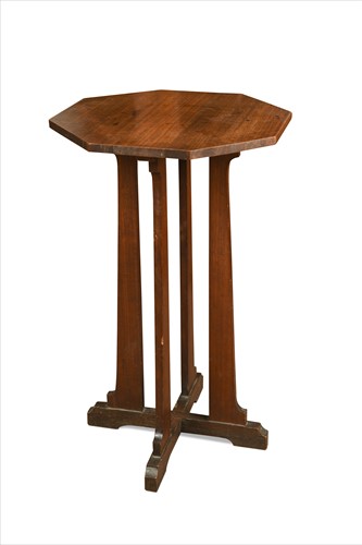 Lot 163 - A tall Arts & Crafts walnut occasional table