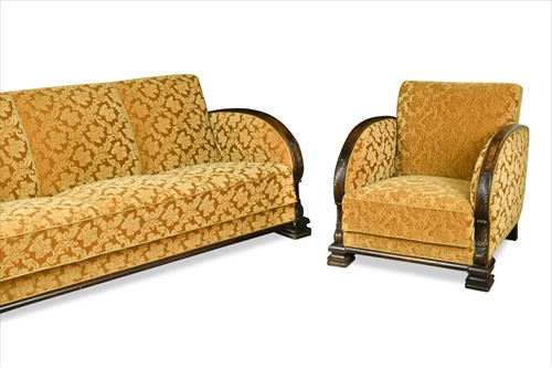 Lot 176 - A Danish Art Deco four-piece suite