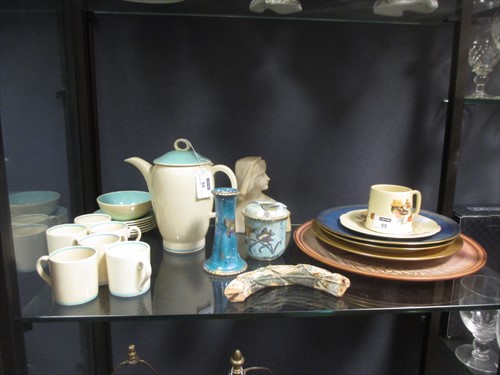 Lot 55 - A Wedgwood 'mice' plate: Another with fish...