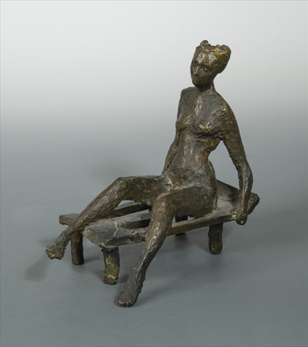 Lot 71 - Ghisha Koenig (British, 1921-1993), Musing II, bronze