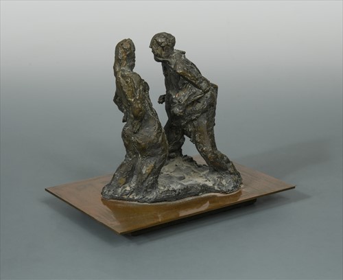 Lot 72 - Ghisha Koenig (British, 1921-1993), The Twist, bronzed resin