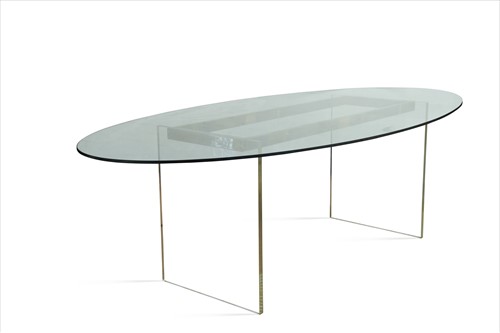 Lot 231 - A 20th century glass topped centre table