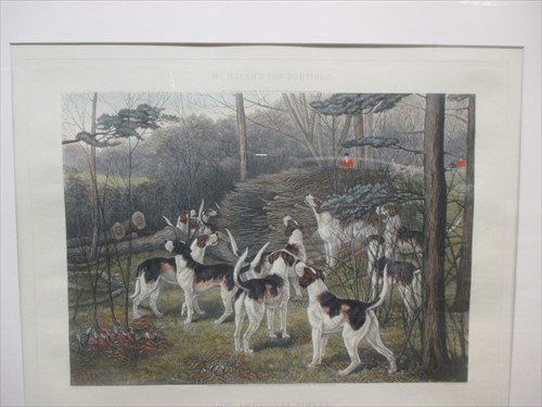 Lot 335 - Two coloured prints 'Lost amongst the timber'...