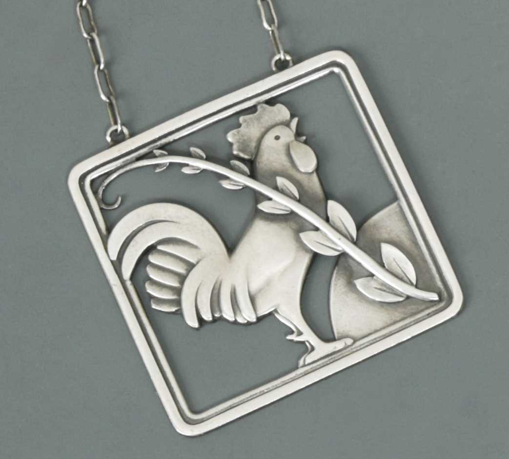 Lot 108 - Arno Malinowski for Georg Jensen, a Danish metalwares pendant and chain
