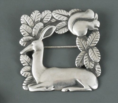 Lot 114 - Arno Malinowski for Georg Jensen, a Danish metalwares brooch