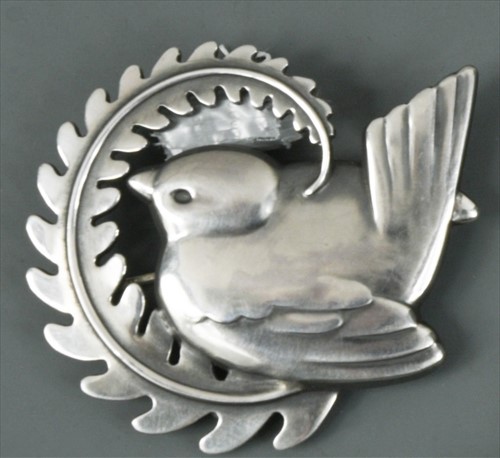 Lot 112 - Arno Malinowski for Georg Jensen, a Danish metalwares brooch