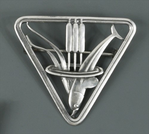 Lot 235 - Arno Malinowski for Georg Jensen, a Danish metalwares brooch