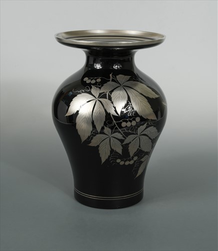 Lot 23 - A Murano silver overlay glass vase, circa 1930