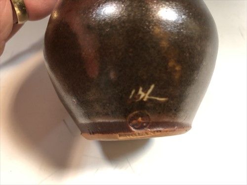 Lot 52 - Bernard Leach (British, 1887-1979), a miniature stoneware vase