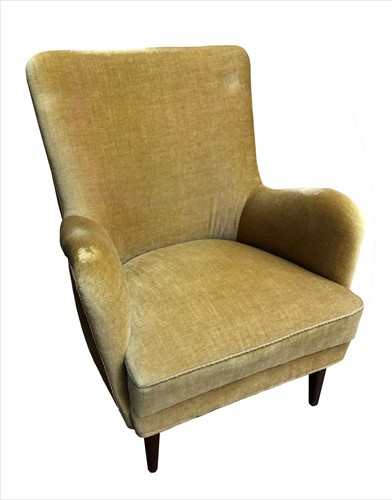 Lot 222 - A mid-century Danish high-back lounge chair