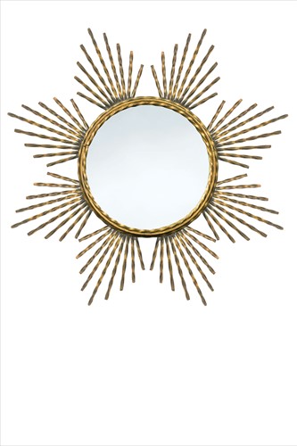 Lot 137 - A mid-century gilt-metal sunburst mirror