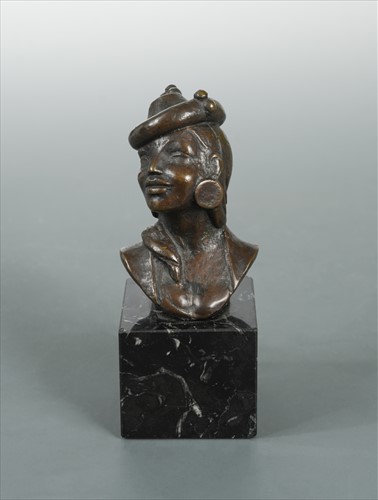 Lot 66 - Agusti Guasch Gomez, (Spanish, born 1913), a bronze portrait bust