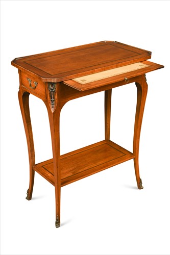 Lot 405 - A kingwood and brass mounted ladies writing table, mid 19th century