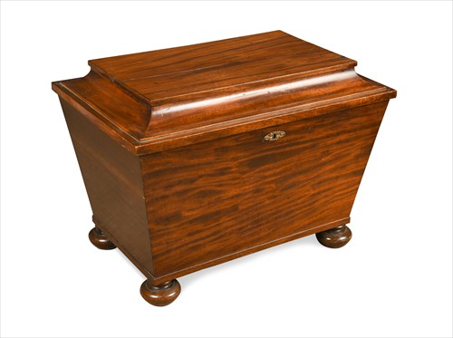 Lot 332 - A 19th century mahogany sarcophagus cellarette