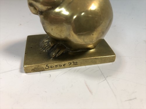Lot 64 - Edouard Marcel Sandoz (Swiss, 1881-1971), `Lapin Bijou`, a gilt bronze model of a rabbit