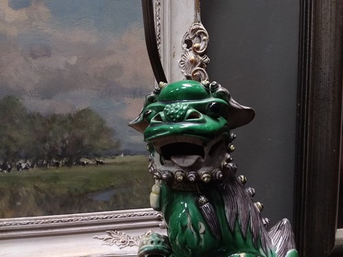 Lot 117 - A Chinese famille verte porcelain fo dog...